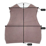 Pal'las Palace PKBL-3874C バルキーコットンベスト 定価24000円 ノースリーブニット ベスト 23AW ピンクベージュ レディース パラスパレス【中古】5-1025T∞