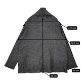 mizuiro-ind モヘア ウール 羽織 ガウン モヘヤ混 カーディガン チャコールグレー レディース ミズイロインド【中古】5-1225T∞