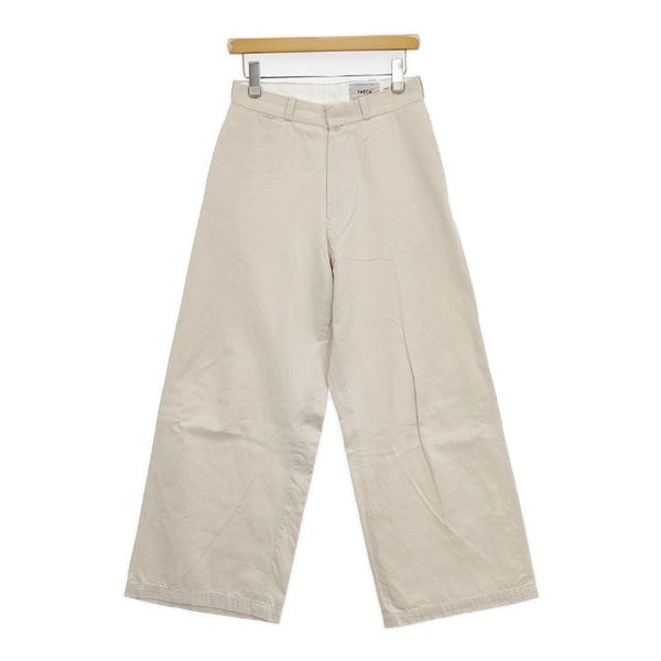 YAECA CHINO CLOTH PANTS WIDE ワイド 60602 チノパンツ ベージュ レディース ヤエカ【中古】5-1124G∞