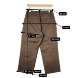 YAECA WRITE 98656 コットンリネンツイル パンツ ブラウン レディース ヤエカ【中古】5-1124G∞