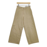 YAECA CHINO CLOTH PANTS WIDE ワイド 60602 チノパンツ ベージュ KHAKI レディース ヤエカ【中古】5-1124G∞