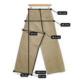 YAECA CHINO CLOTH PANTS WIDE ワイド 60602 チノパンツ ベージュ KHAKI レディース ヤエカ【中古】5-1124G∞