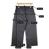 YAECA 90602 コットンラミー パンツ チャコールグレー レディース ヤエカ【中古】5-1124G∞