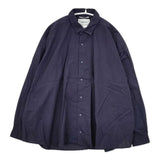 YAECA スナップボタン 長袖 11179 コットン ブラウス シャツ ネイビー レディース ヤエカ【中古】5-1221M∞