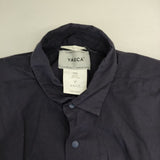 YAECA スナップボタン 長袖 11179 コットン ブラウス シャツ ネイビー レディース ヤエカ【中古】5-1221M∞