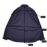 YAECA スナップボタン 長袖 11179 コットン ブラウス シャツ ネイビー レディース ヤエカ【中古】5-1221M∞