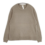 YAECA STOCK 82002 サーマル コットン 長袖Ｔシャツ カットソー ロンＴ グレージュ レディース ヤエカ【中古】5-1126M∞