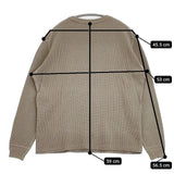 YAECA STOCK 82002 サーマル コットン 長袖Ｔシャツ カットソー ロンＴ グレージュ レディース ヤエカ【中古】5-1126M∞