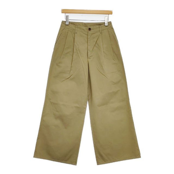 AURALEE ワイドパンツ A95P02CN コットン パンツ カーキ レディース オーラリー【中古】5-1124G∞