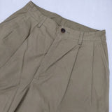 AURALEE ワイドパンツ A95P02CN コットン パンツ カーキ レディース オーラリー【中古】5-1124G∞