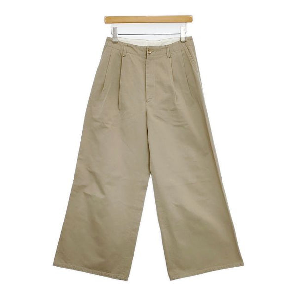 AURALEE ワイドパンツ A7AP2CN コットン パンツ ベージュ レディース オーラリー【中古】5-1124G∞