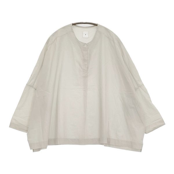 Gauze# プルオーバー ドロップショルダー ワイドシルエット ブラウス シャツ ライトグレー レディース ガーゼ【中古】5-0822M♪
