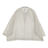 Gauze# プルオーバー ドロップショルダー ワイドシルエット ブラウス シャツ ライトグレー レディース ガーゼ【中古】5-0822M♪