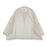 Gauze# プルオーバー ドロップショルダー ワイドシルエット ブラウス シャツ ライトグレー レディース ガーゼ【中古】5-0822M♪