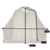 Gauze# プルオーバー ドロップショルダー ワイドシルエット ブラウス シャツ ライトグレー レディース ガーゼ【中古】5-0822M♪
