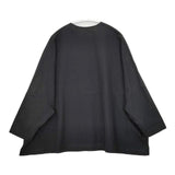 Gauze# プルオーバー コットン 日本製 ワイド ブラウス シャツ ブラック レディース ガーゼ【中古】6-0301M∞
