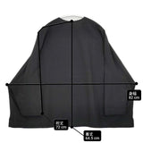 Gauze# プルオーバー コットン 日本製 ワイド ブラウス シャツ ブラック レディース ガーゼ【中古】6-0301M∞