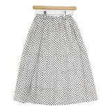 ゴーシュ ポルカドットローンスカート G154-S030 コットン ロングスカート ホワイト ブルー レディース ゴーシュ【中古】6-0301M∞