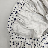 ゴーシュ ポルカドットローンスカート G154-S030 コットン ロングスカート ホワイト ブルー レディース ゴーシュ【中古】6-0301M∞