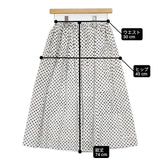 ゴーシュ ポルカドットローンスカート G154-S030 コットン ロングスカート ホワイト ブルー レディース ゴーシュ【中古】6-0301M∞