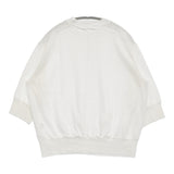 homspun 40/2天竺 六分袖プルオーバー 242-6366 カットソー ホワイト レディース ホームスパン【中古】5-0822S♪