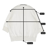 homspun 40/2天竺 六分袖プルオーバー 242-6366 カットソー ホワイト レディース ホームスパン【中古】5-0822S♪
