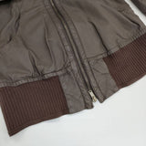 pas de calais レザー 羊革 シープスキン 革ジャン ジャケット グレー レディース パドカレ【中古】5-1127T∞