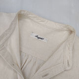 Hermaphrodite バンドカラー 製品洗い加工 ロングシャツ 長袖シャツ アイボリー キナリ レディース エルマフロディット【中古】5-1126M∞