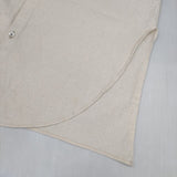 Hermaphrodite バンドカラー 製品洗い加工 ロングシャツ 長袖シャツ アイボリー キナリ レディース エルマフロディット【中古】5-1126M∞