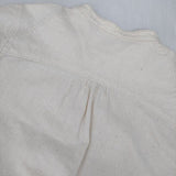 Hermaphrodite バンドカラー 製品洗い加工 ロングシャツ 長袖シャツ アイボリー キナリ レディース エルマフロディット【中古】5-1126M∞