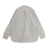 KAPTAIN SUNSHINE KS7FSH02 バンドカラー ストライプ コットン 長袖シャツ ホワイト グレー メンズ キャプテン サンシャイン【中古】5-1113M∞