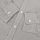 KAPTAIN SUNSHINE KS7FSH02 バンドカラー ストライプ コットン 長袖シャツ ホワイト グレー メンズ キャプテン サンシャイン【中古】5-1113M∞