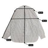 KAPTAIN SUNSHINE KS7FSH02 バンドカラー ストライプ コットン 長袖シャツ ホワイト グレー メンズ キャプテン サンシャイン【中古】5-1113M∞