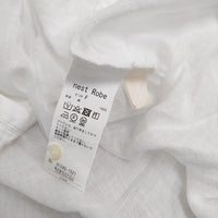 nest Robe リネンガーゼギャザースリーブブラウス 定価27500円 01242-1521 シャツ 24SS ホワイト レディース ネストローブ【中古】5-0902M♪