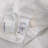 nest Robe ラッフルカラーブラウス UpcycleLino 定価28600円 01244-1160 ブラウス シャツ 24AW ホワイト レディース ネストローブ【中古】5-0902M♪