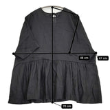 オオカミとフクロウ フクロウと三拍子のブーケブラウス PTM-2444 ギャザー シャツ ブラック レディース オオカミとフクロウ【中古】5-0822S♪
