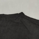 オオカミとフクロウ portom21068 リネン バンドカラー ワンピース ブラック レディース オオカミとフクロウ【中古】5-1124M∞