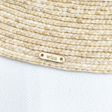 wicagrocery ストローハット Round Brim Flat 麦わら帽子 ハット ベージュ レディース ウィカグロサリー【中古】5-0829M♪
