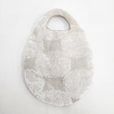 mina perhonen sand flower ウズラバッグ va9104 トートバッグ ベージュ レディース ミナペルホネン【中古】5-1120T◎