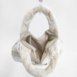 mina perhonen sand flower ウズラバッグ va9104 トートバッグ ベージュ レディース ミナペルホネン【中古】5-1120T◎