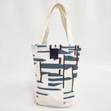 mina perhonen flags hs9110 トートバッグ ホワイト ブルー レディース ミナペルホネン【中古】5-1122G∞