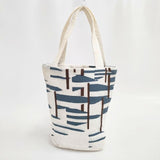 mina perhonen flags hs9110 トートバッグ ホワイト ブルー レディース ミナペルホネン【中古】5-1122G∞