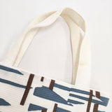 mina perhonen flags hs9110 トートバッグ ホワイト ブルー レディース ミナペルホネン【中古】5-1122G∞