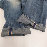 mina perhonen always コットンリネン ユーズド加工 dn4365 サイズ40 デニムパンツ ブルー レディース ミナペルホネン【中古】5-1031G♪