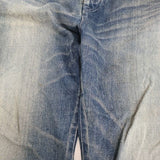 mina perhonen always コットンリネン ユーズド加工 dn4365 サイズ40 デニムパンツ ブルー レディース ミナペルホネン【中古】5-1031G♪