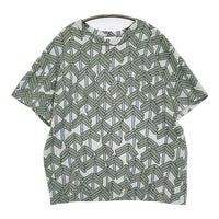 mina perhonen laundry stick tree ld8004 38 半袖Ｔシャツ カットソー グリーン Lブルー レディース ミナペルホネンランドリー【中古】5-0822S♪