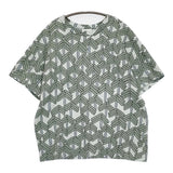 mina perhonen laundry stick tree ld8004 38 半袖Ｔシャツ カットソー グリーン Lブルー レディース ミナペルホネンランドリー【中古】5-0822S♪