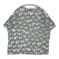 mina perhonen laundry stick tree ld8004 38 半袖Ｔシャツ カットソー グリーン Lブルー レディース ミナペルホネンランドリー【中古】5-0822S♪