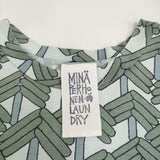 mina perhonen laundry stick tree ld8004 38 半袖Ｔシャツ カットソー グリーン Lブルー レディース ミナペルホネンランドリー【中古】5-0822S♪