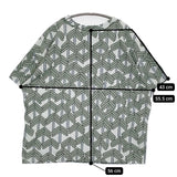 mina perhonen laundry stick tree ld8004 38 半袖Ｔシャツ カットソー グリーン Lブルー レディース ミナペルホネンランドリー【中古】5-0822S♪